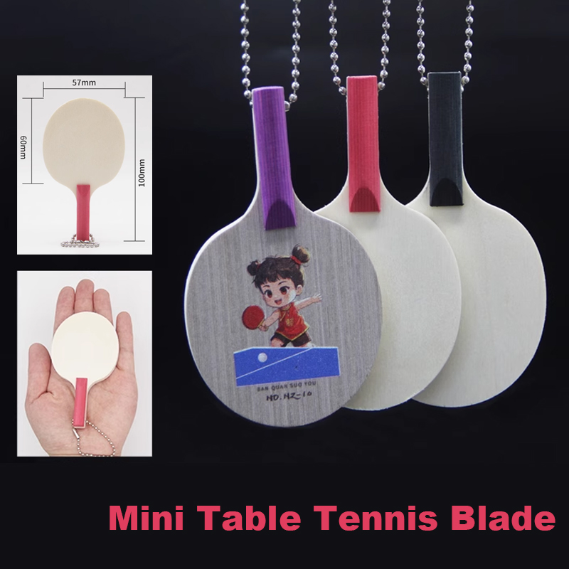 Badminton League - Miniatuur Kids Tafeltennis Blade Sleutelhanger Handtekening