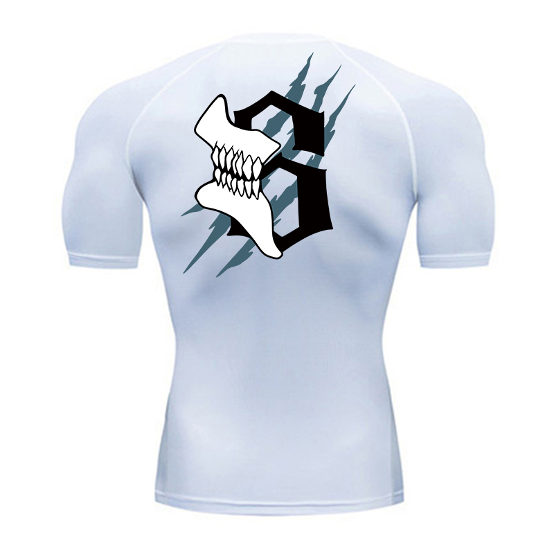 T Shirt Dry Fit - Compressieshirts met schedelnummerprint en korte mouwen