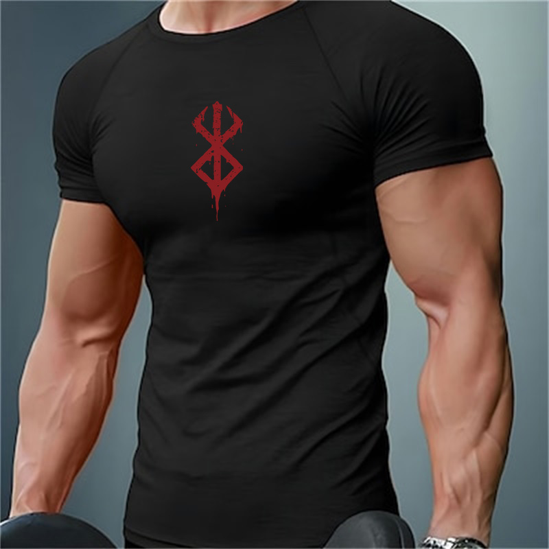 T Shirt Dry Fit - Compressieshirts voor heren met print, zomer,
