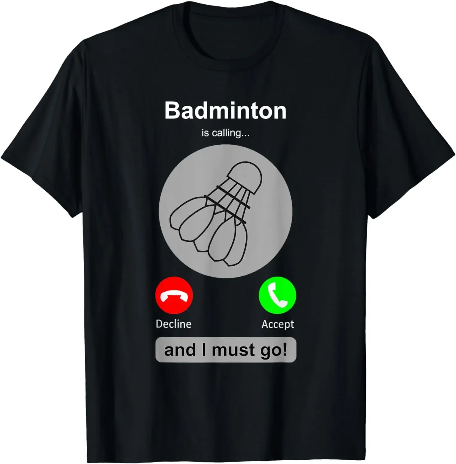 Badminton Quotes Short - Grappig badmintonshirt, badminton-citaat, badminton-cadeau, T-shirt, herenkleding,